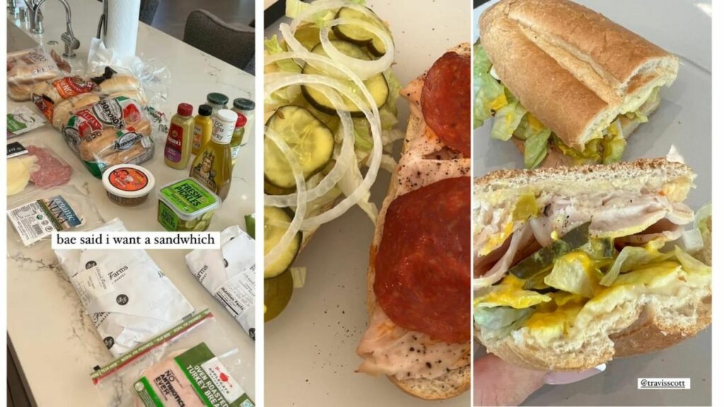 Travis Scott's 'Bae' Kylie Jenner Shows Off Her Sandwich-Making Skills