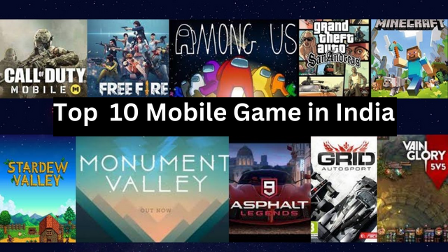 top 10 mobile game in india