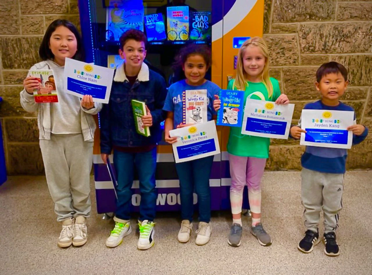 NJ school’s book vending machine rewards kids for kindness