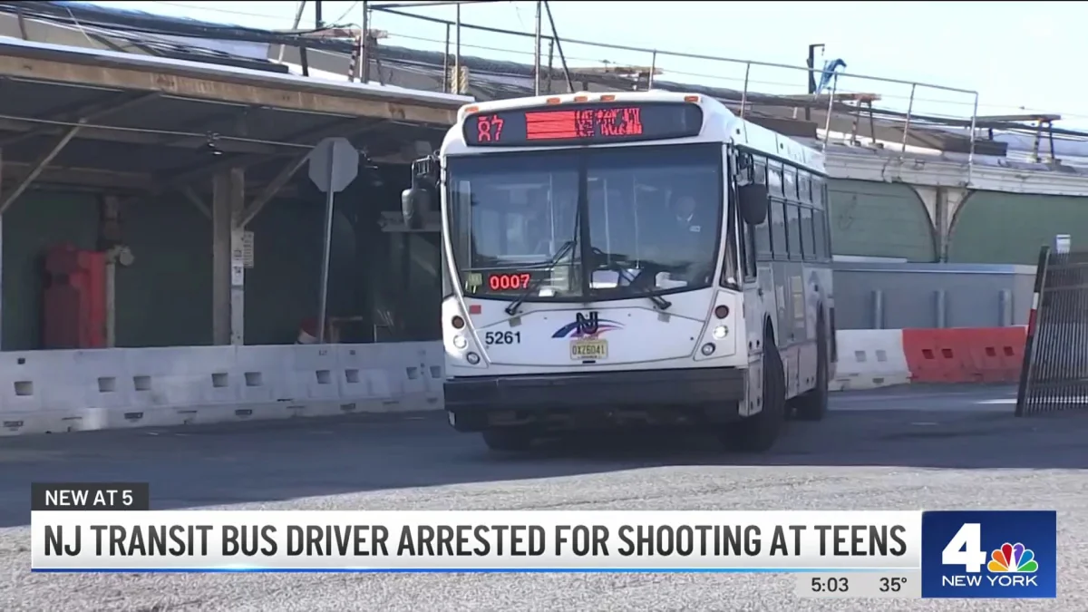 NJ Transit bus driver arrested after shooting at teenagers who kicked him to the ground